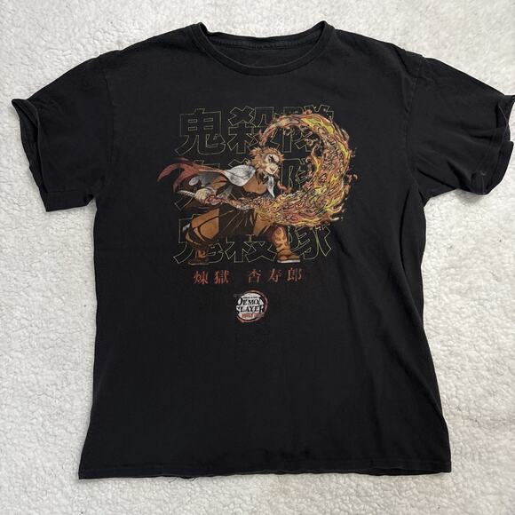 Demon Slayer Tshirt Size Medium Kyojuro Rengoku Kimetsu Mugen Train Anime - Picture 2 of 5